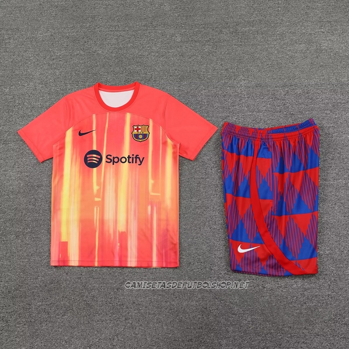 Chandal del Barcelona 23-24 Manga Corta Naranja - Pantalon Corto